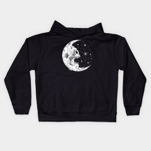 MoonSkull. Dead Moon art Kids Hoodie